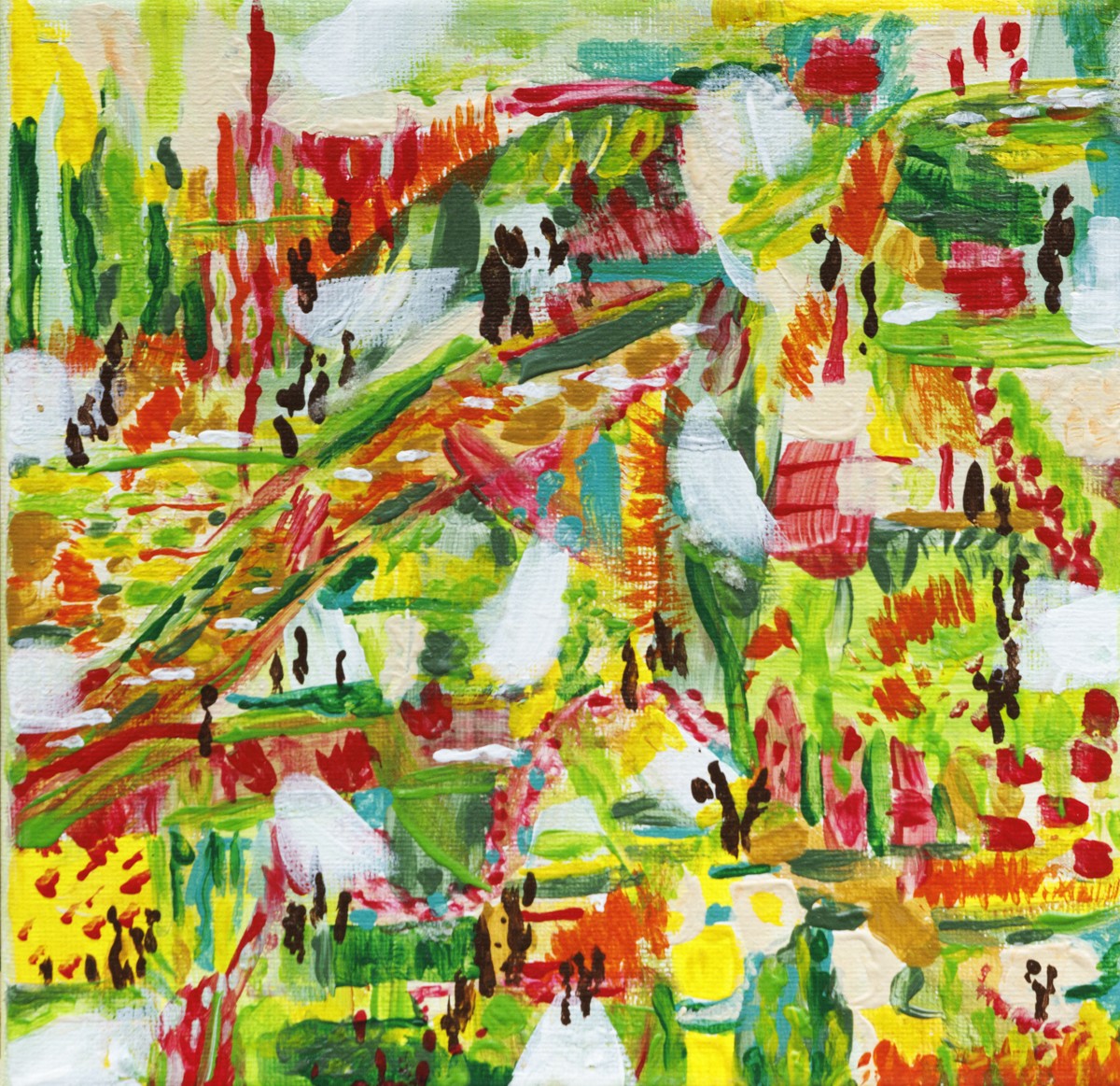 Flov', Il suffit de passer le pont - Série abstraction colorée Flov', Il suffit de passer le pont - Série abstraction colorée