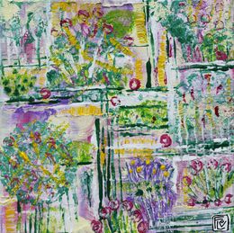 Gemälde, Chez le fleuriste - Série abstraction colorée, Flov'