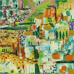 Gemälde, Vous qui voyez la lumière - Série abstraction colorée, Flov'