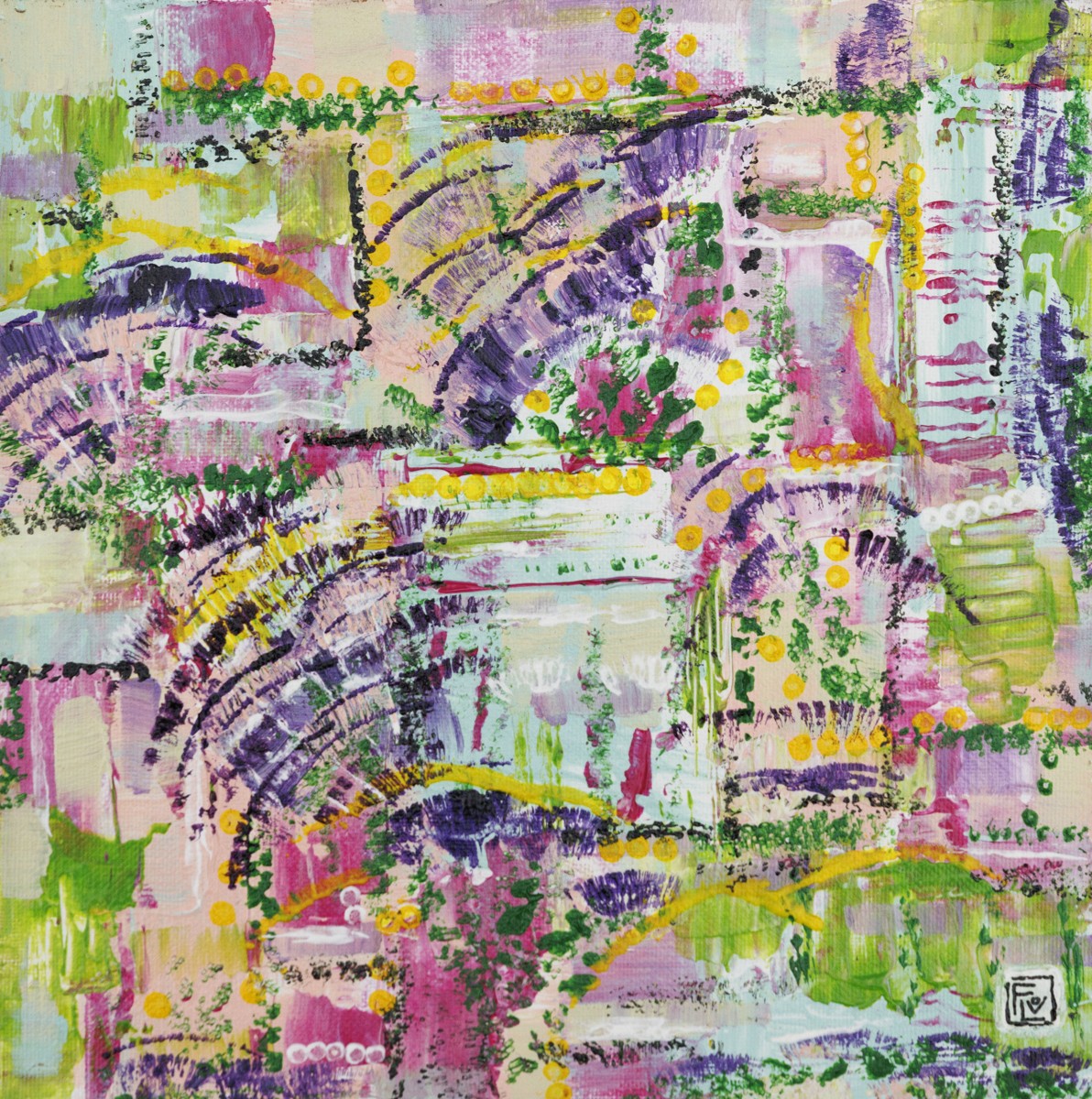 Flov', Jardin secret - Série abstraction colorée Flov', Jardin secret - Série abstraction colorée