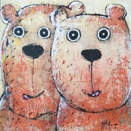 Painting, Selfie d'ours, Hervé Maury