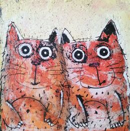 Painting, Chats roux, Hervé Maury