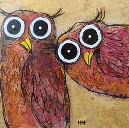 Painting, Hiboux, Hervé Maury