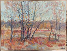 Painting, Forest landscape, Peter Tovpev