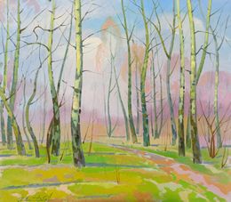 Painting, Spring in the forest, Peter Tovpev
