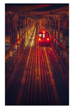 Photographie, J Train On Williamsburg Bridge, Logan Hicks