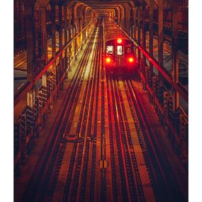 Fotografien, J Train On Williamsburg Bridge, Logan Hicks