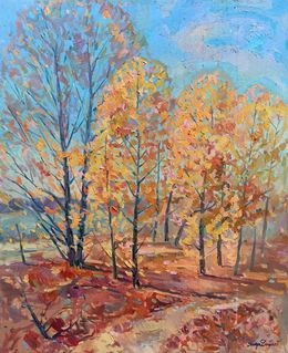 Painting, Autumn sunny day, Peter Tovpev