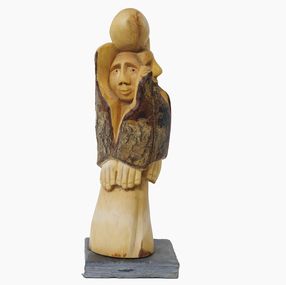 Sculpture, L'Eveil- Série singulière personnages de bois, Bruno Guiard