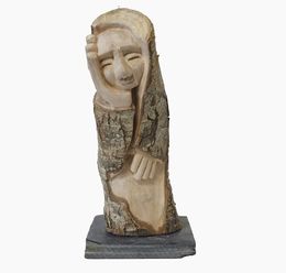 Sculpture, Le secret - Série singulière personnages de bois, Bruno Guiard
