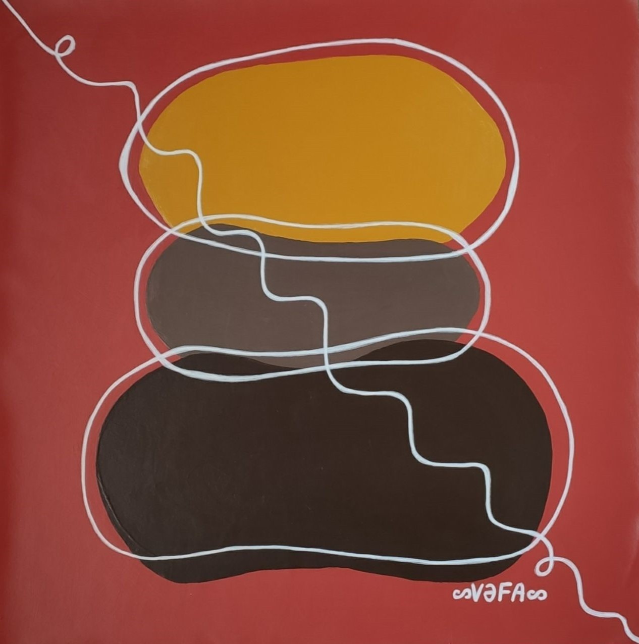 Vafa Majidli, Zen Minimalism. Stones on Red Earth Vafa Majidli, Zen Minimalism. Stones on Red Earth