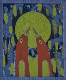Peinture, Love birds, Therese-Liise