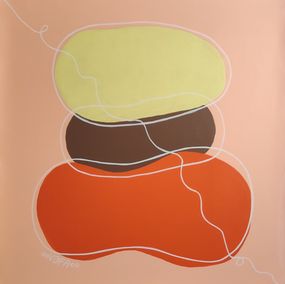 Gemälde, Zen Minimalism. Peachy Land of Stones, Vafa Majidli