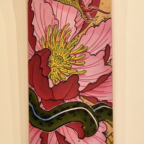 Sculpture, Snake une pivoine, StephD