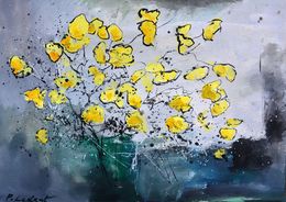 Gemälde, Yellow still life, Pol Ledent