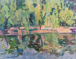 Painting, Summer pond, Peter Tovpev