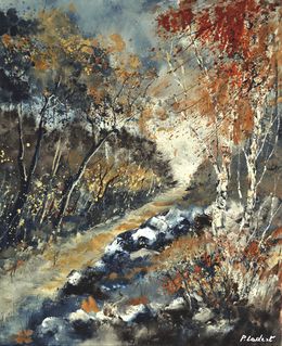 Painting, Windy november, Pol Ledent