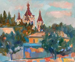 Painting, City landscape, Peter Tovpev