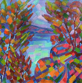 Gemälde, Autumn on the Dnieper, Peter Tovpev