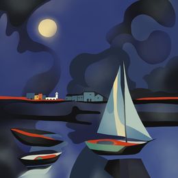 Print, Seascape, Nina Tsorieva