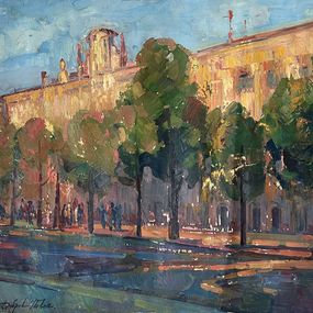 Peinture, Evening in the city, Peter Tovpev