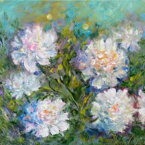 Gemälde, White peonies, Alexandra Laskina