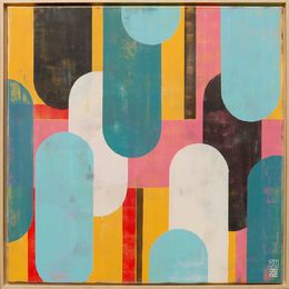 Painting, Traffic Pink Square, Ronald Hunter