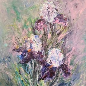 Gemälde, Violet Irises, Alexandra Laskina