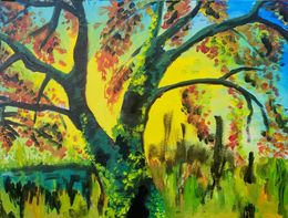 Painting, Dimanche matin dans mon jardin, Eleanor Quellien