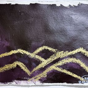 Painting, Mountains, Khalifa Ahmed