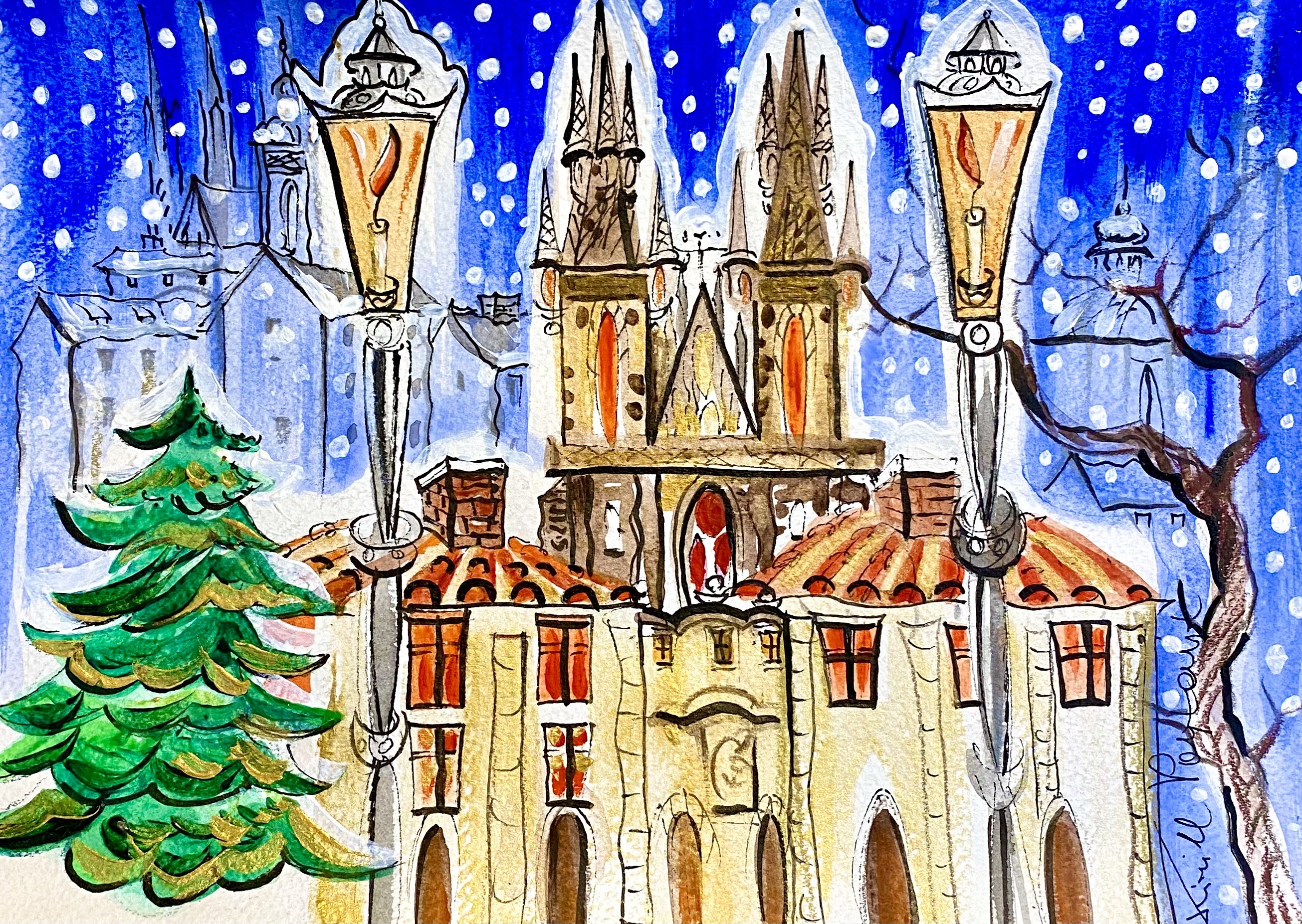 Kirill Postovit, The Snowy Old Town Square Kirill Postovit, The Snowy Old Town Square
