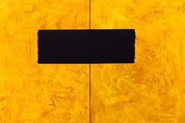 Painting, Diptyque dore et noir, Rafael Ruz