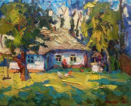 Painting, Grandma Natalka's yard, Oksana Ivanyuk