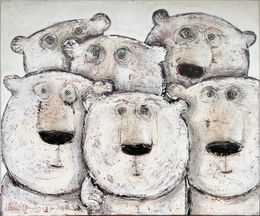 Painting, L'ours aux yeux bleus, Hervé Maury