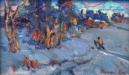 Gemälde, Evening road, Oksana Ivanyuk