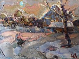 Painting, Frosty evening, Oksana Ivanyuk