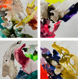 Peinture, Paintings n2, n3, n5, n4 from the Impermanence series, Rosario Briones