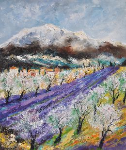 Painting, Almond trees in Provence, Pol Ledent