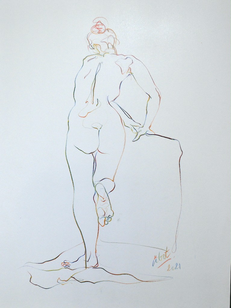 Elisabeth Cibot, Nue aux couleurs Elisabeth Cibot, Nue aux couleurs