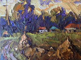 Painting, The edge of the village, Ivanyuk Oleksiy