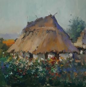 Gemälde, Cozy Village Idyll: World of Tranquility and Harmony, Max Skoblinsky