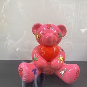 Sculpture, Gacko Bear Love pop art, André Gacko