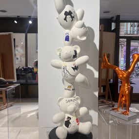 Sculpture, Gacko Bear Trio Basquiat Pop Art, André Gacko