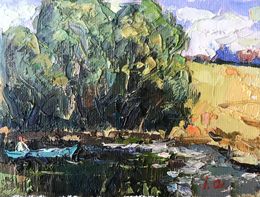 Gemälde, Above the pond, Oksana Ivanyuk