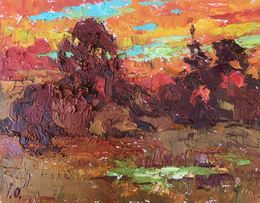 Painting, Crimson evening, Ivanyuk Oleksiy
