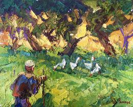 Gemälde, In the shade of the garden, Ivanyuk Oleksiy