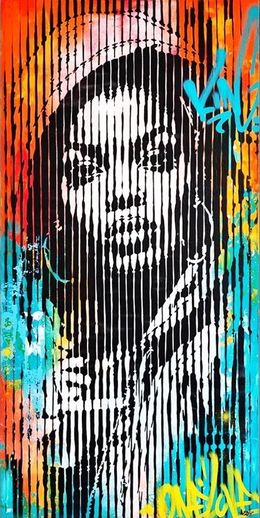Painting, Colorful faces 17, Asko