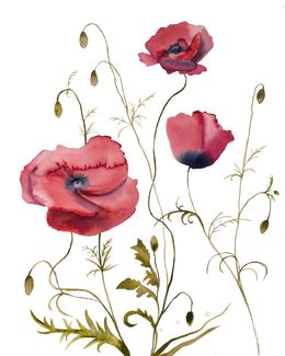 Painting, Poppies No. 2, Elizabeth Becker