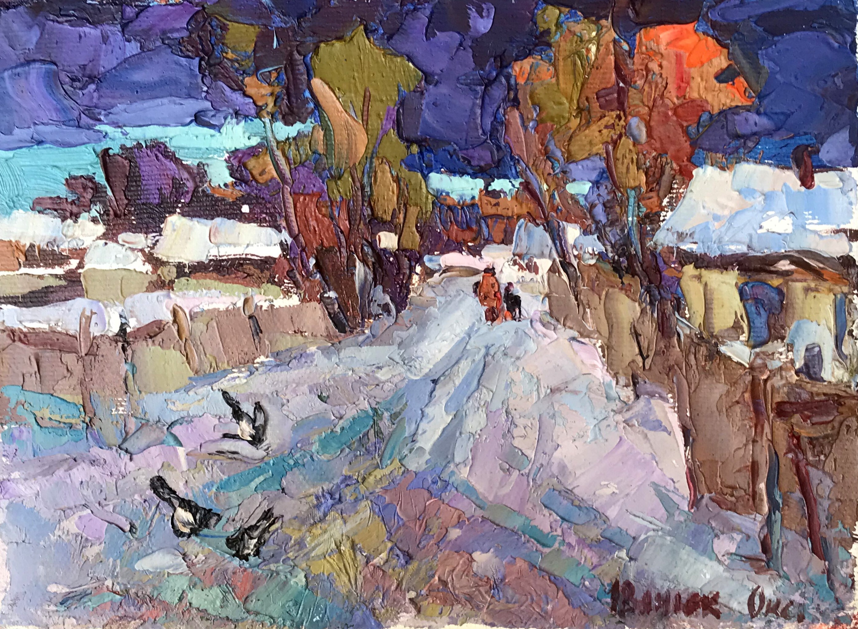 Oksana Ivanyuk, Snow covered street Oksana Ivanyuk, Snow covered street