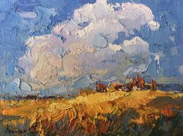 Painting, Wheat to the horizon, Oksana Ivanyuk
